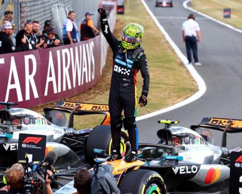 Lando Norris wins British GP amid wild weather at Silverstone: Formula One – as it happened